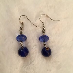 Blue drop earrings